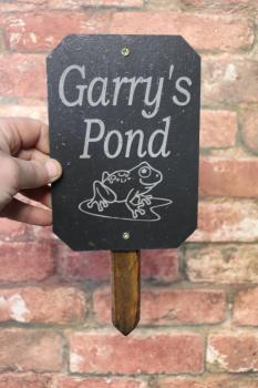 Slate Garden Sign with ground Stake