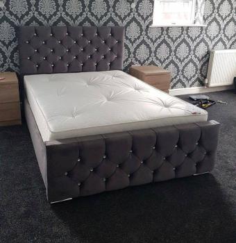 KING MILANO HAND MADE BED FRAME WITH CHOICE OF MATTRESS