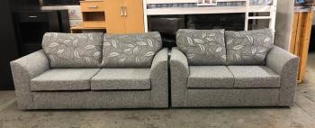 SILVER DUNDEE FIXED BACK 3 Seater and 2 Seater Sofas