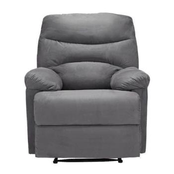 Regency recliner armchair in faux grey suede