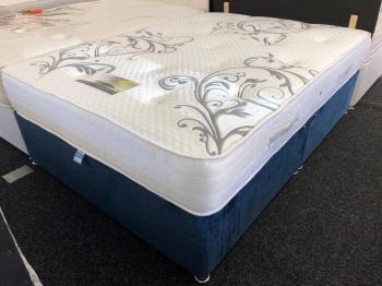 Single elysium mattress with divan base and headboard
