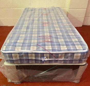 Budget single divan bed with mattress