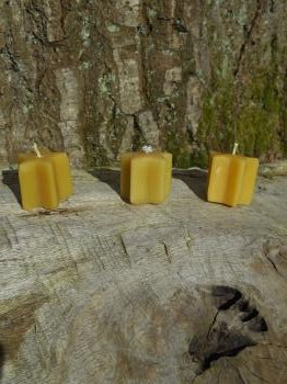 Three Star Natural Pure Beeswax Candles
