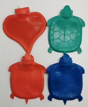 Novelty Hot Water Bottles Turtles  Hearts. Small