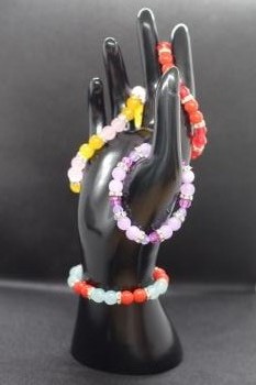 Handmade glass bead bracelets