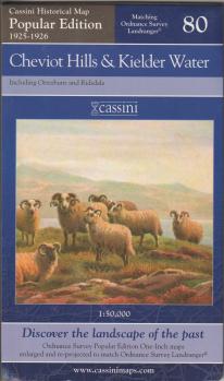 Cassini Historical Map 80 Cheviot Hills  Kielder Water