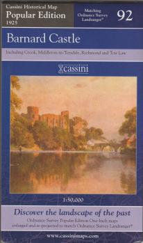 Cassini Historical Map 92 Barnard Castle