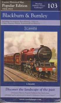 Cassini Historical Map 103 Blackburn Burnley