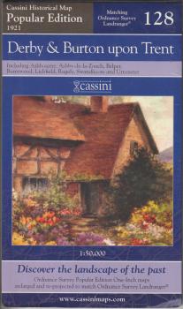 Cassini Historical Map 128 Derby  Burton upon Trent