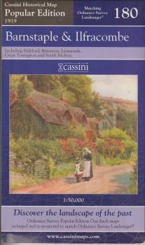 Cassini Historical Map 180 Barnstaple  Ilfracombe