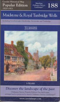 Cassini Historical Map 188 Maidstone  Royal Tunbridge Wells