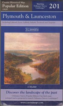 Cassini Historical Map 201 Plymouth  Launceston