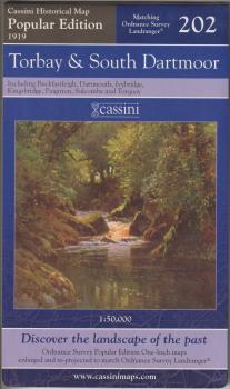 Cassini Historical Map 202 Torbay  South Dartmoor