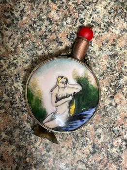 Antique Chinese snuff bottle made of silver very rare