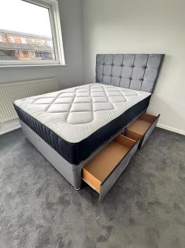 Double tender sleep super ortho mattress divan base 2 drawer