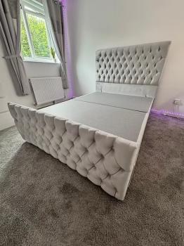 KING - ROMNEY DIVAN with 4 drawers floor standing headboard
