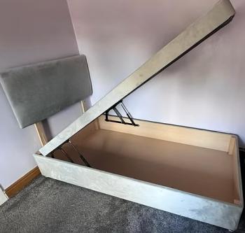 DIVAN OTTOMAN BED WITH 20 INCH HEADBOARD - SINGLE