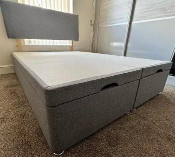 DIVAN OTTOMAN BED WITH 20 INCH HEADBOARD - DOUBLE