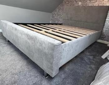 SAFFRON KING SIZE HAND MADE BED FRAME choice of fabrics