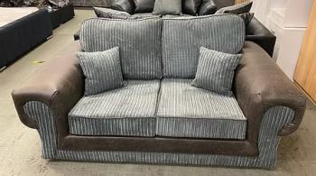 TANGO 2 SEATER IN GREY RENO WITH GREY JUMBO CORD FABRICI