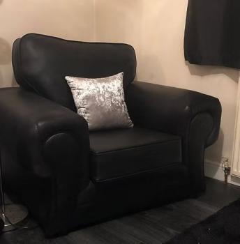 TANGO ARMCHAIR IN BLACK PU
