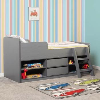 FELIX LOW SLEEPER BEDFRAME IN GREY (NO MATTRESS)