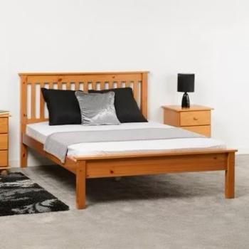 King Size - Monaco Low Foot End Pine Wooden Bed Frame