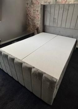 DOUBLE - DELUXE LINED WITH WINGS END LIFT DIVAN OTTOMAN