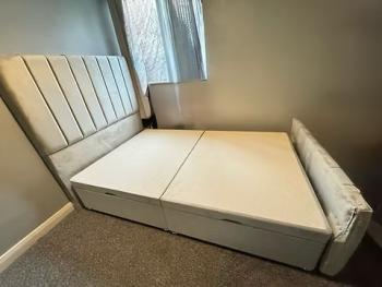 DOUBLE - DELUXE LINED SIDE LIFT DIVAN OTTOMAN