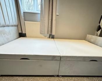 SUPER KING - DELUXE LINED SIDE LIFT DIVAN OTTOMAN