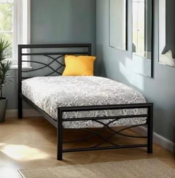 KELLY SINGLE BLACK METAL BEDFRAME