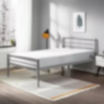 SINGLE - JENNIFER SILVER METAL BEDFRAME