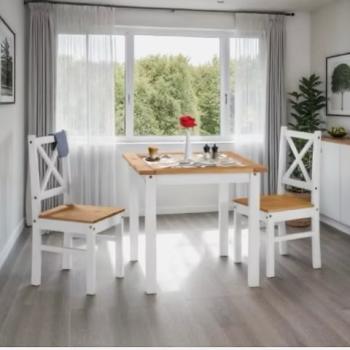 SALVADOR TILE TOP DINING SET - WHITE