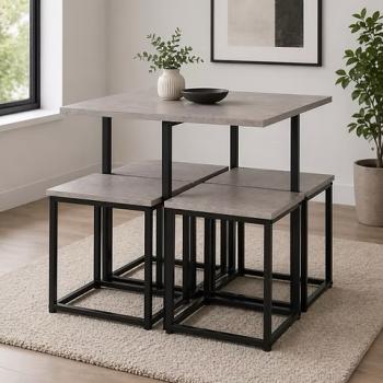 KENT DINING SET - STONEBLACK