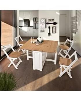 SANTOS BUTTERFLY DINING SET - WHITE