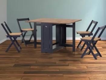 SANTOS BUTTERFLY DINING SET - NAVY BLUE