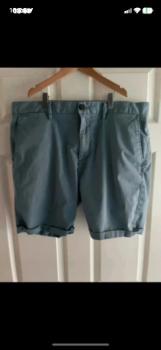 Fat face Washed Blue chino shorts in size W38