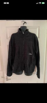 Men's black the North face full zip fleece jacket size XL
