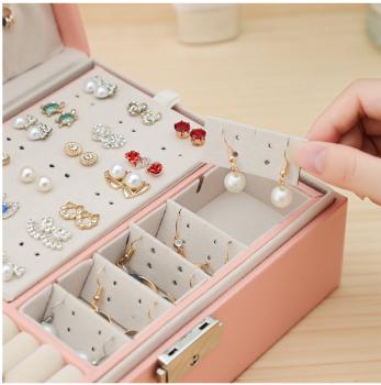 Portable Pink Jewellery Organizer Case