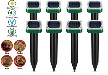 Solar Powered Snake  Rodent Repeller  Outdoor Pest Control